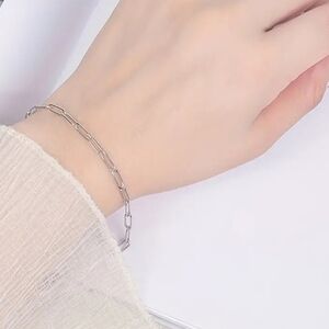 NWT 925 Sterling Silver Link Chain Bracelet